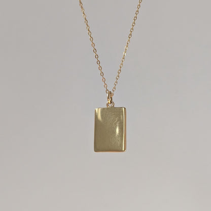 Gold Mini Evil Eye Medallion Necklace