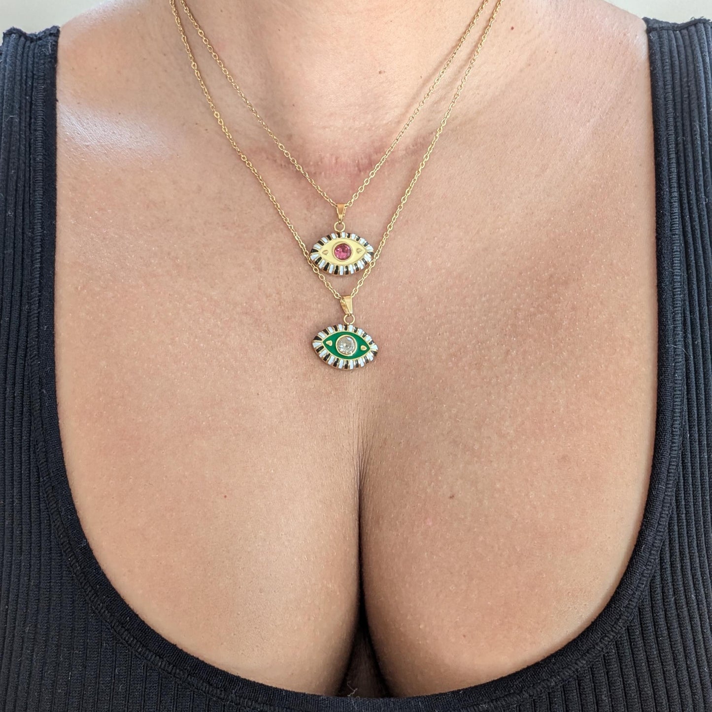 Gold Evil Eye Necklace