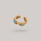 Aqua Evil Eye Ear Cuff