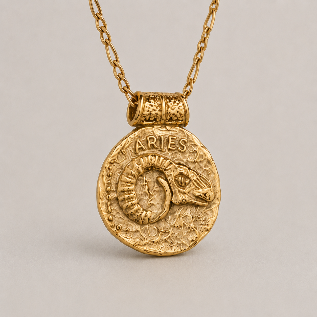 Zodiac Medallion Pendant Necklace