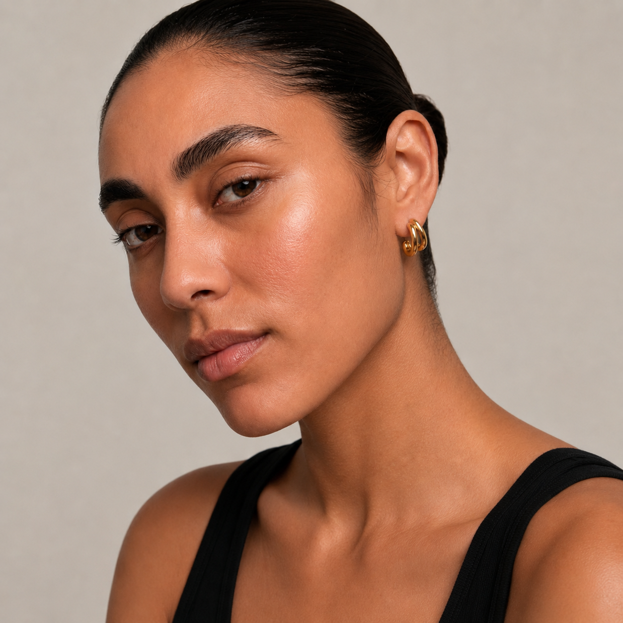 Sina Double Hoops - Gold