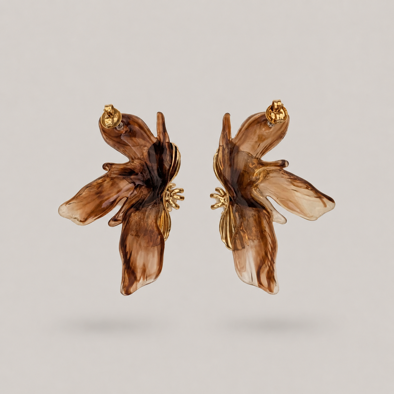 Flora Earrings - Amber
