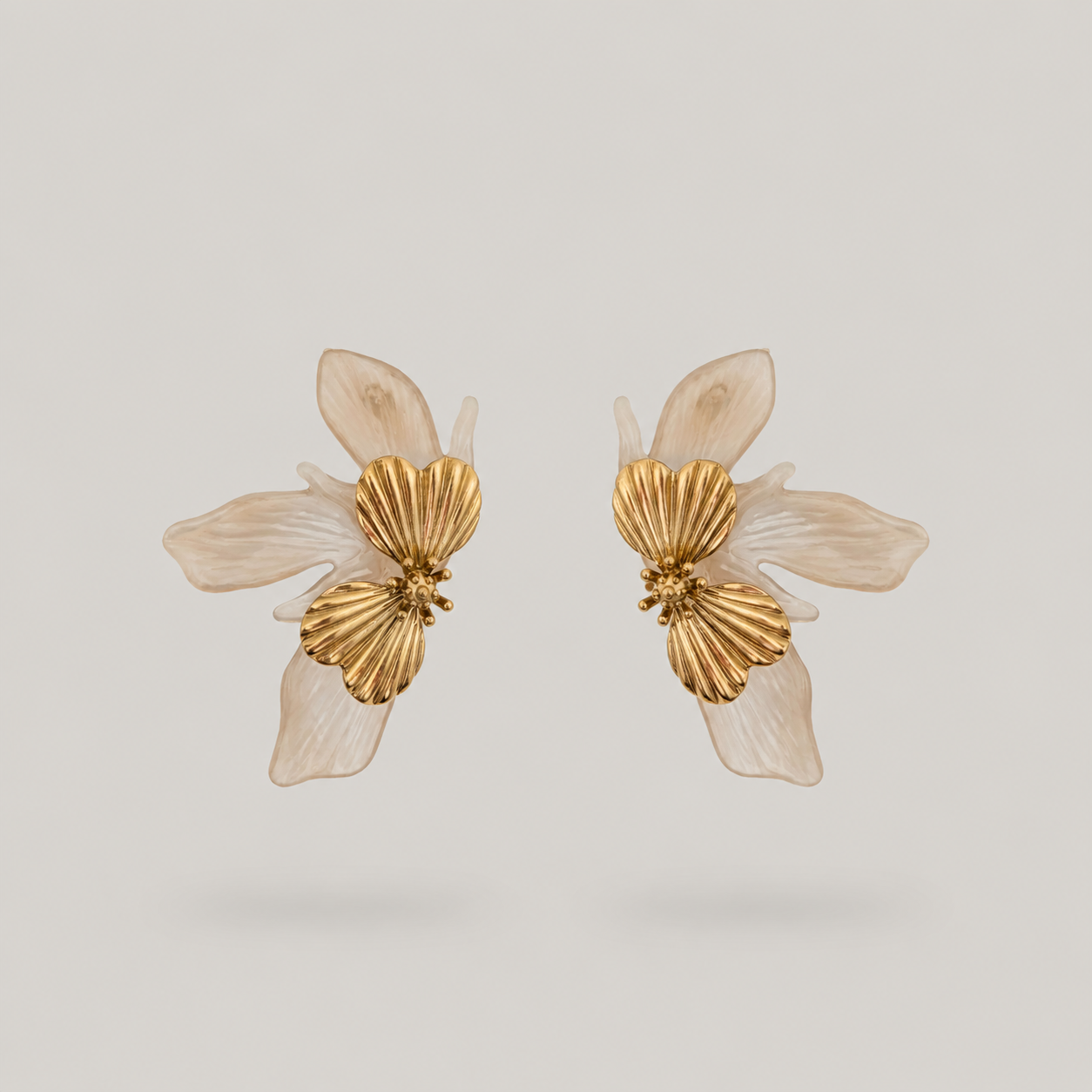 Flora Earrings - Peach