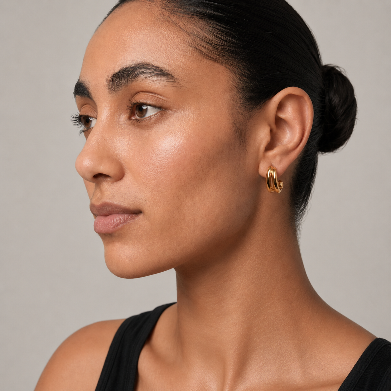 Sina Double Hoops - Gold
