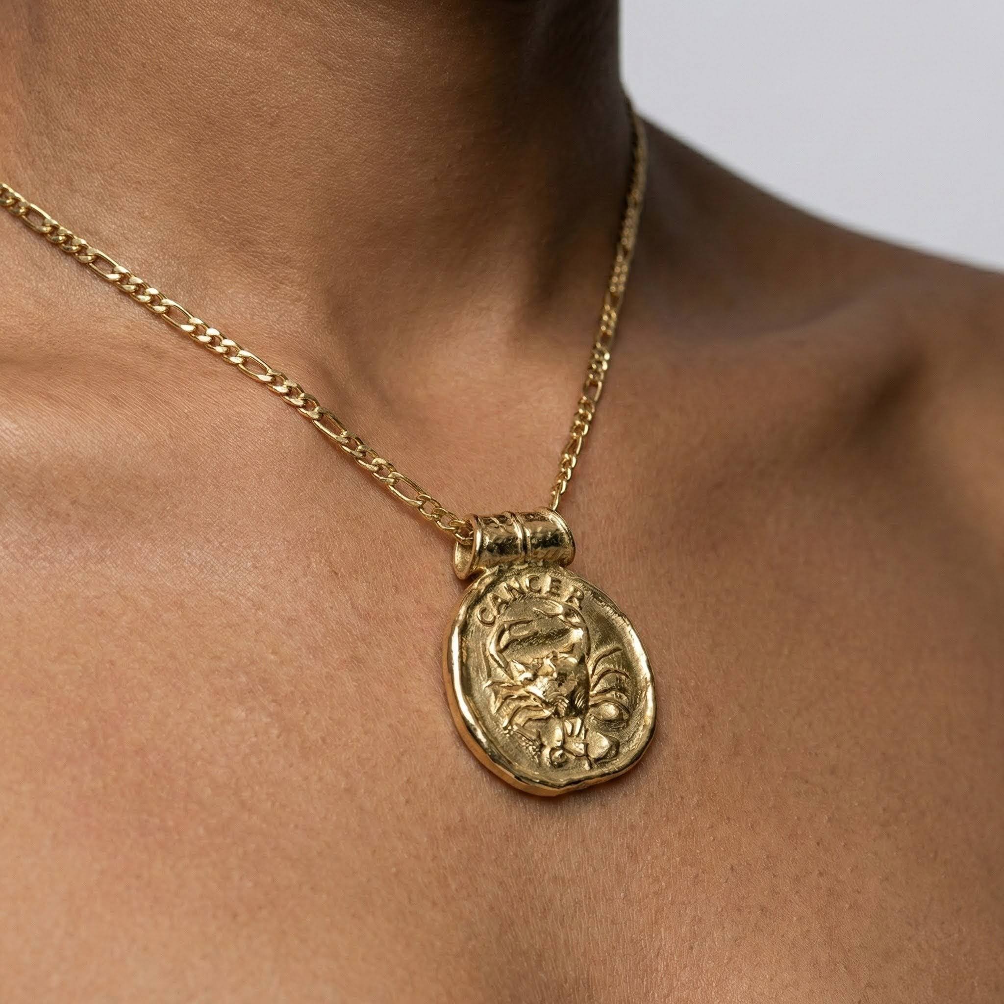 Zodiac Medallion Pendant Necklace