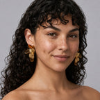 Flora Earrings - Amber