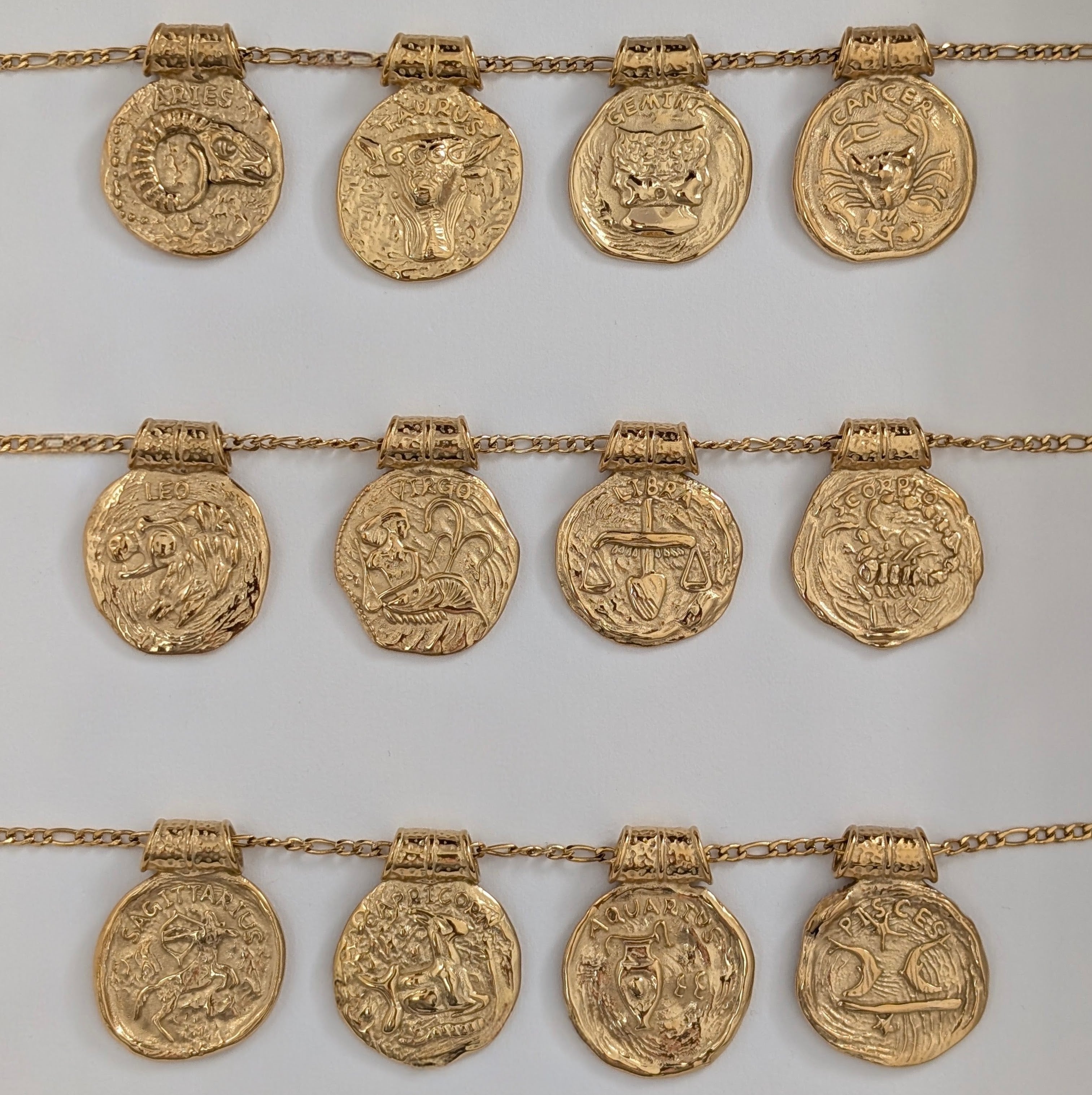 Zodiac Medallion Pendant Necklace