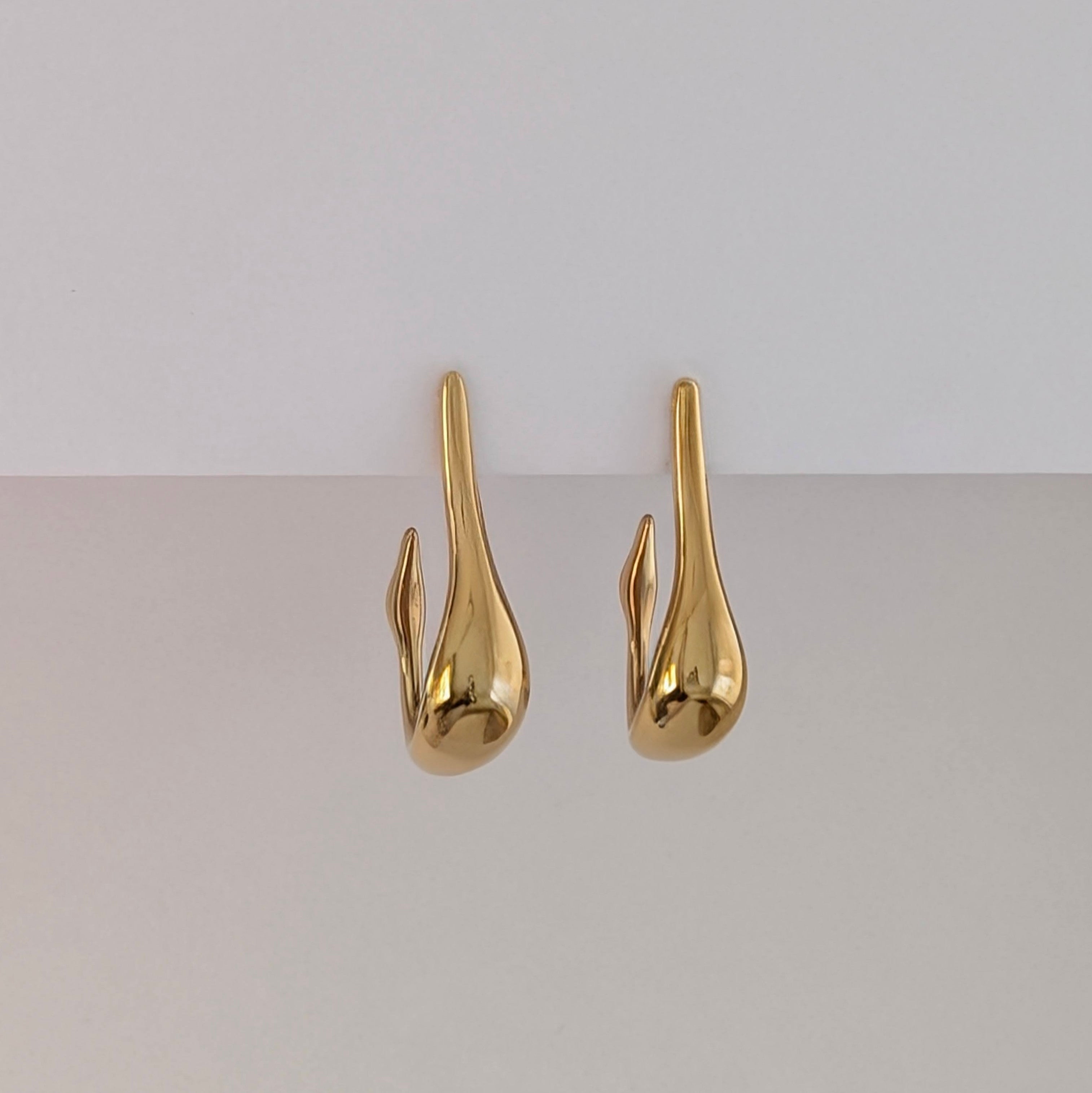 Swan Drop Earrings