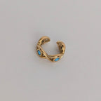 Aqua Evil Eye Ear Cuff