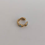 Aqua Evil Eye Ear Cuff