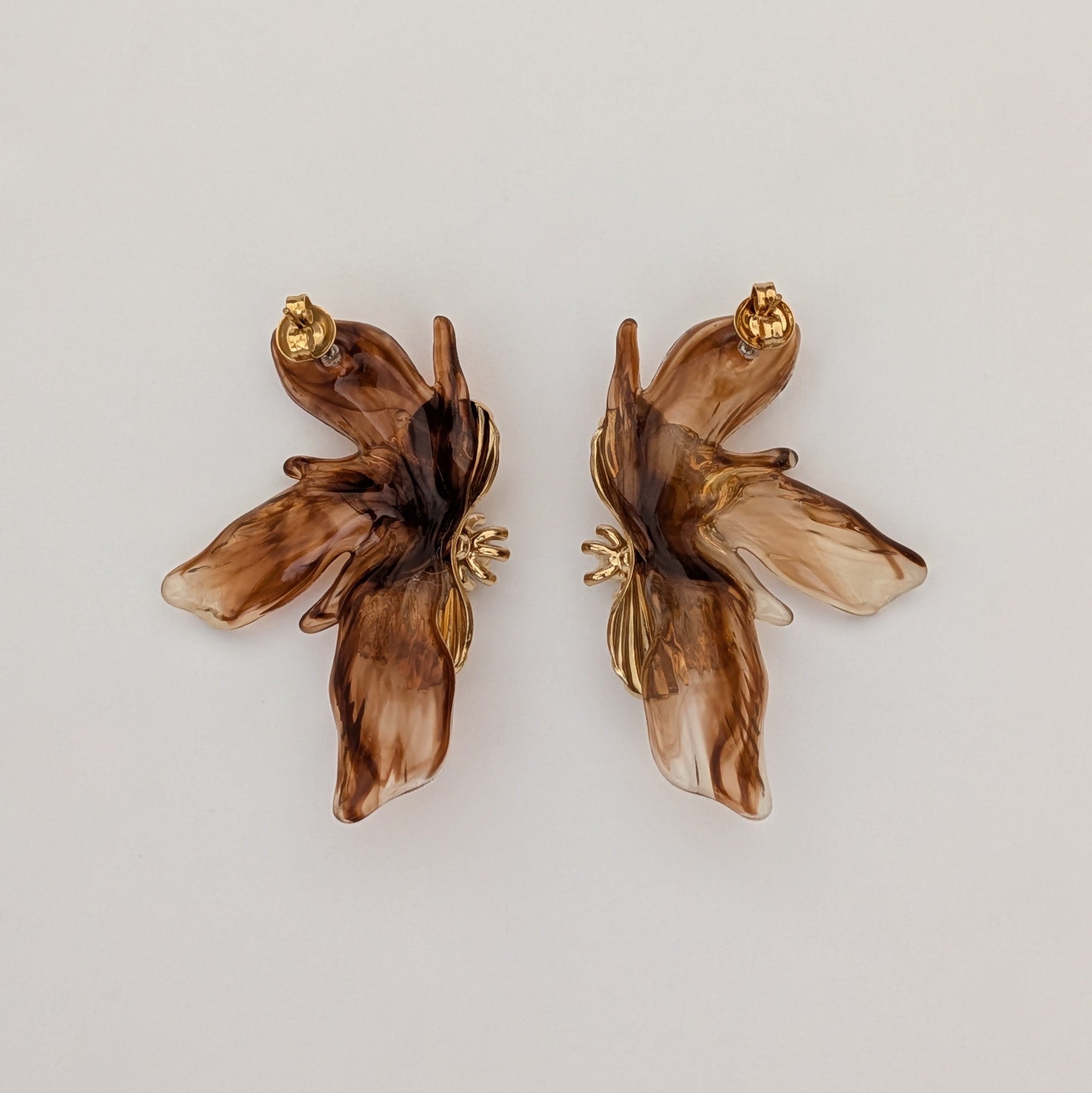 Flora Earrings - Amber