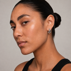 Sina Mini Double Hoops - Silver