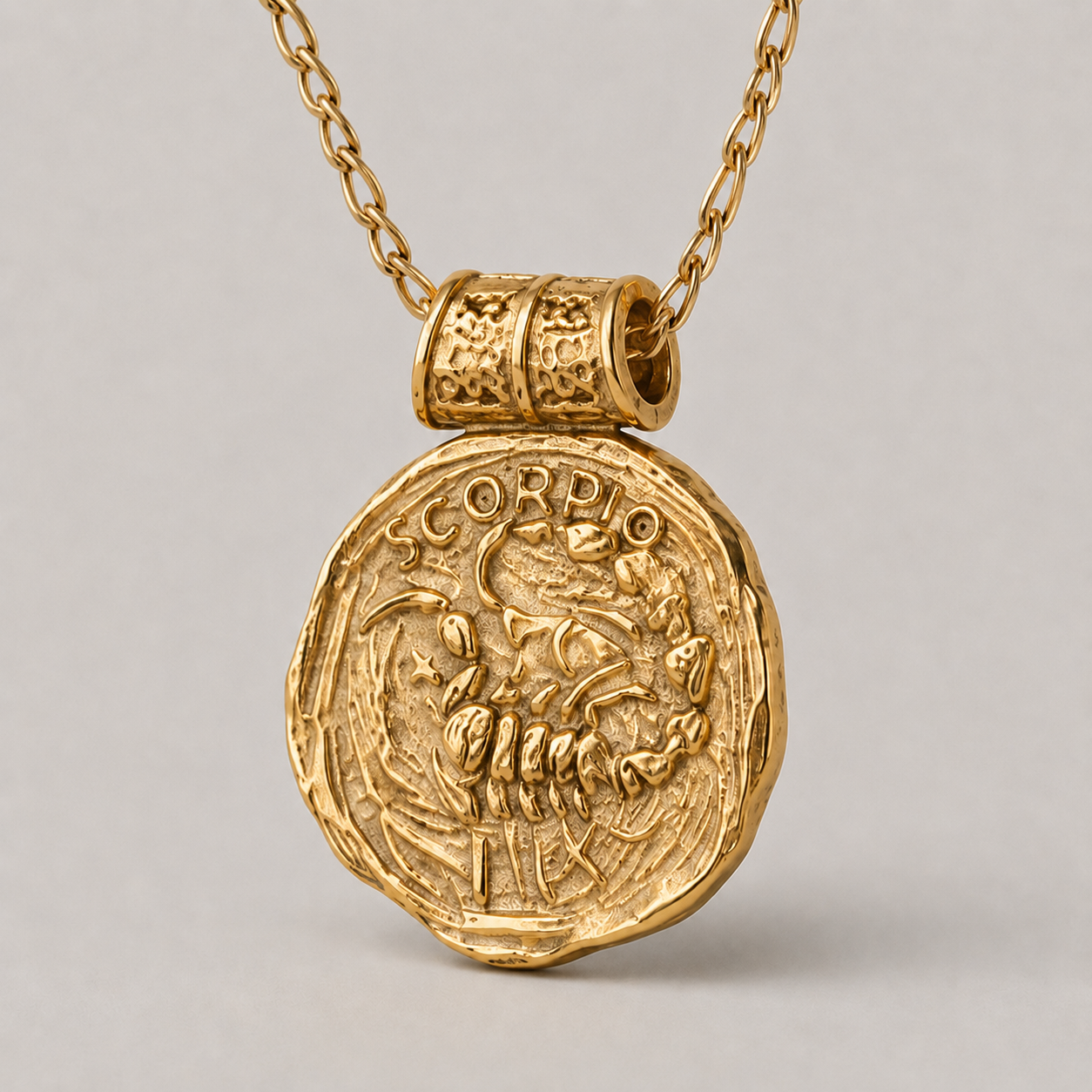 Zodiac Medallion Pendant Necklace