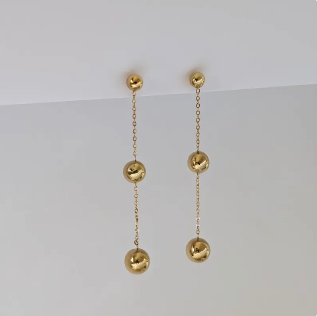 Alexa Gold Dangle Earrings