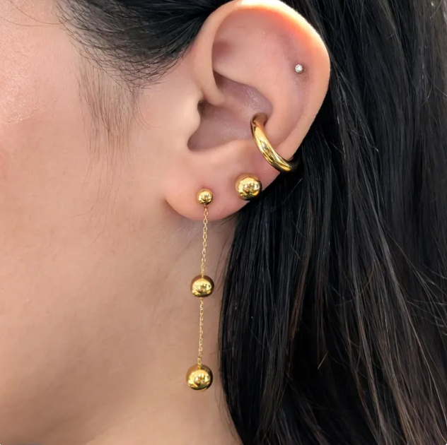 Alexa Gold Dangle Earrings