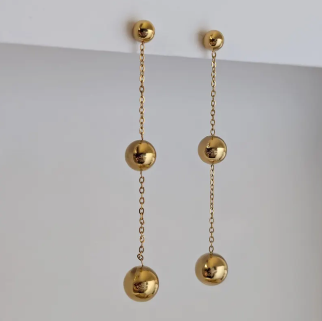 Alexa Gold Dangle Earrings