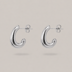 Sina Mini Double Hoops - Silver
