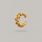 Spirali Ear Cuff - twisted gold ear cuff, no piercing needed