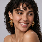 Flora Earrings - Amber