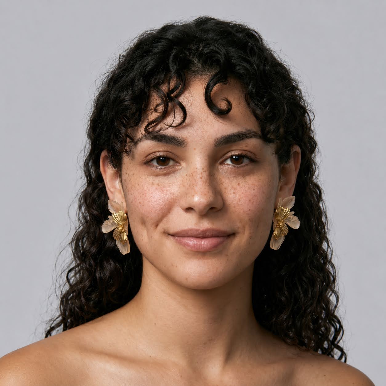 Flora Earrings - Peach