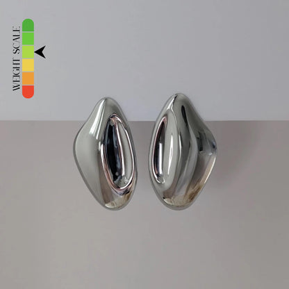 Oyster Earrings - Silver