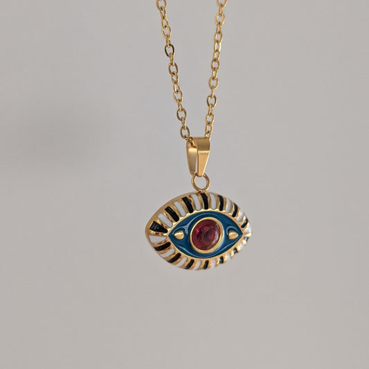 Gold Evil Eye Necklace